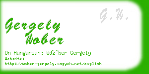 gergely wober business card